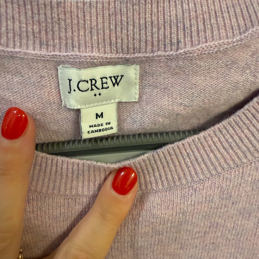 J. Crew Light Purple Crew Neck Sweater